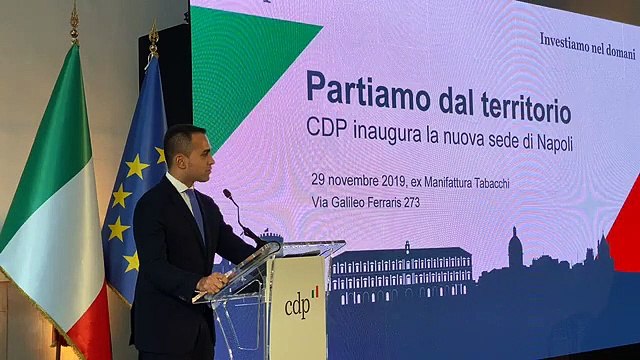 Di Maio alla nuova sede di Cassa Depositi e Prestiti a Napoli (29.11.19)