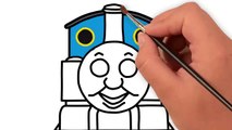 Thomas And Friends Color and Draw Fun Kids Coloring Page With Thomas The Train Engine Toys For Kids