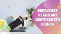 Seitlicher Plank mit gestreckten Beinen - Besser gesund Leben