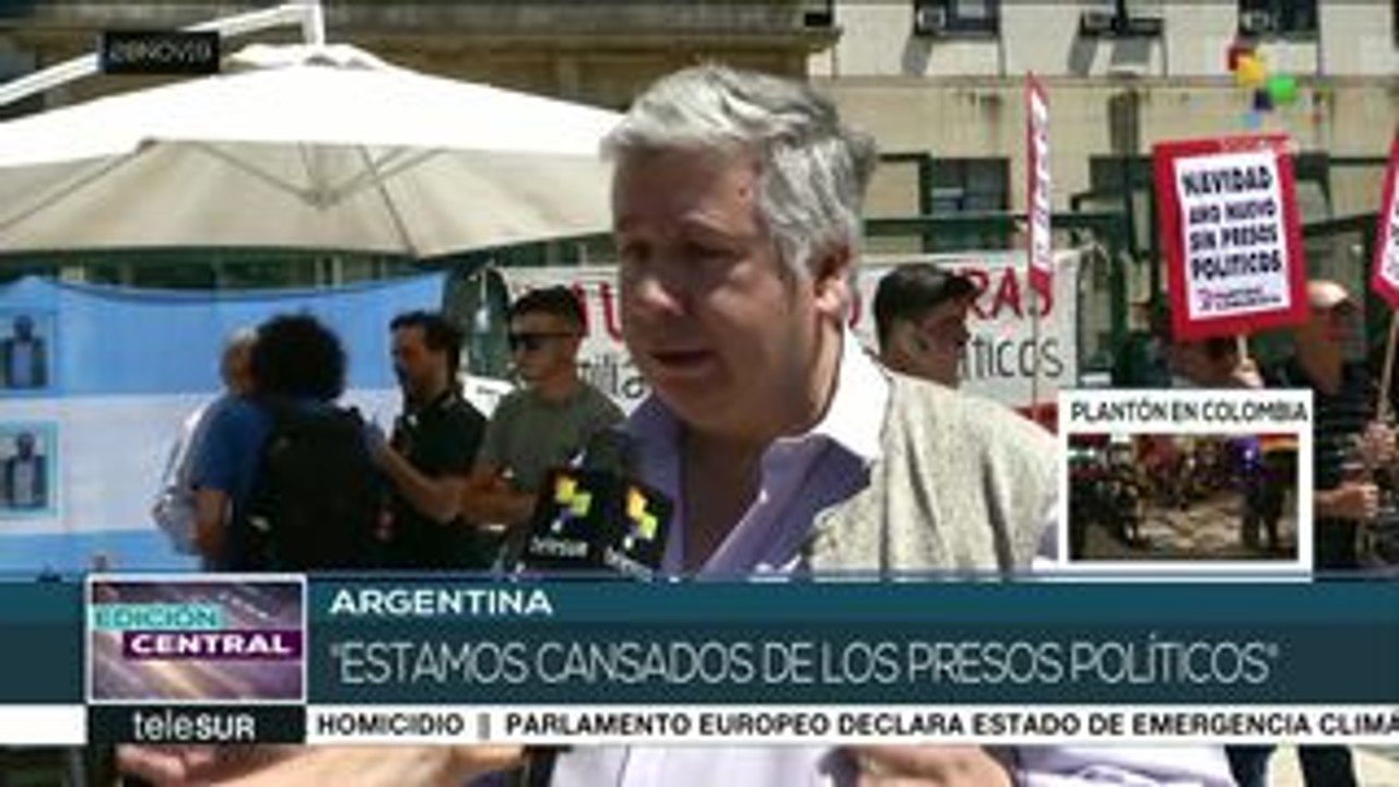 Argentinos marchan para exigir libertad para presos políticos