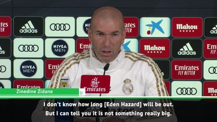 Zidane unsure how long Hazard will be out injured