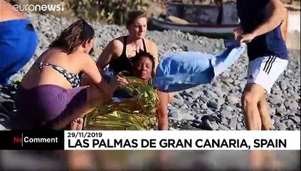 اسپانیا؛ ورود غیرمنتظره قایق پناهجویان به جزایر قناری و کمک مردم