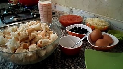 بيتزا بالخبز اليابس   pizza