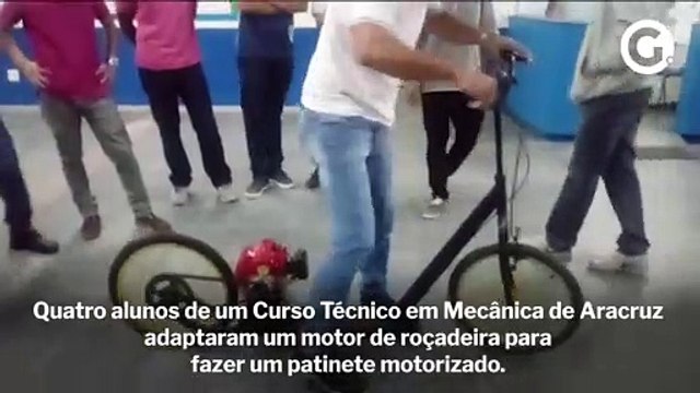 Alunos criam um patinete motorizado para curso técnico em mecânica de Aracruz