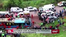 Mueren siete personas en Perú tras caer por un barranco un autobús