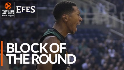 Efes Block of the Round: Wesley Johnson, Panathinaikos OPAP Athens