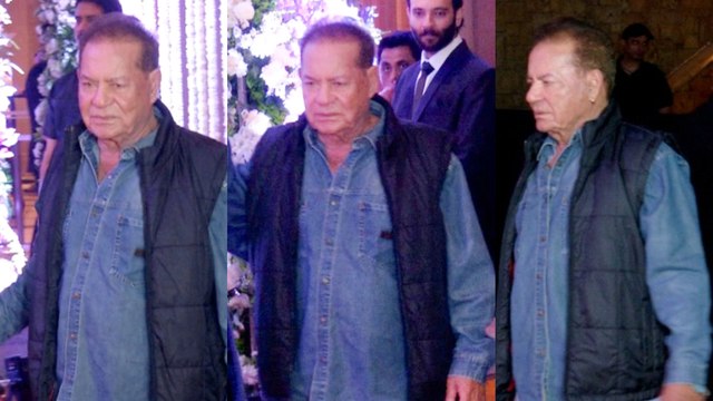Salim Khan Arrives At The GRAND Reception Of Sooraj Barjatya's Son Devaansh Barjatya's Wedding