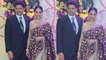 Madhuri Dixit With Husband Sriram Nene At Sooraj Barjatya's Son Devaansh Barjatya Wedding Reception