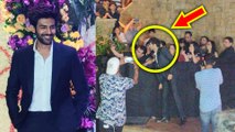 Kartik Aaryan MOBBED By Fans At Sooraj Barjatya's Son Devaansh Barjatya Wedding Reception