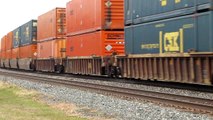 CSX container train going through Berea, Ohio (11/29/2019)