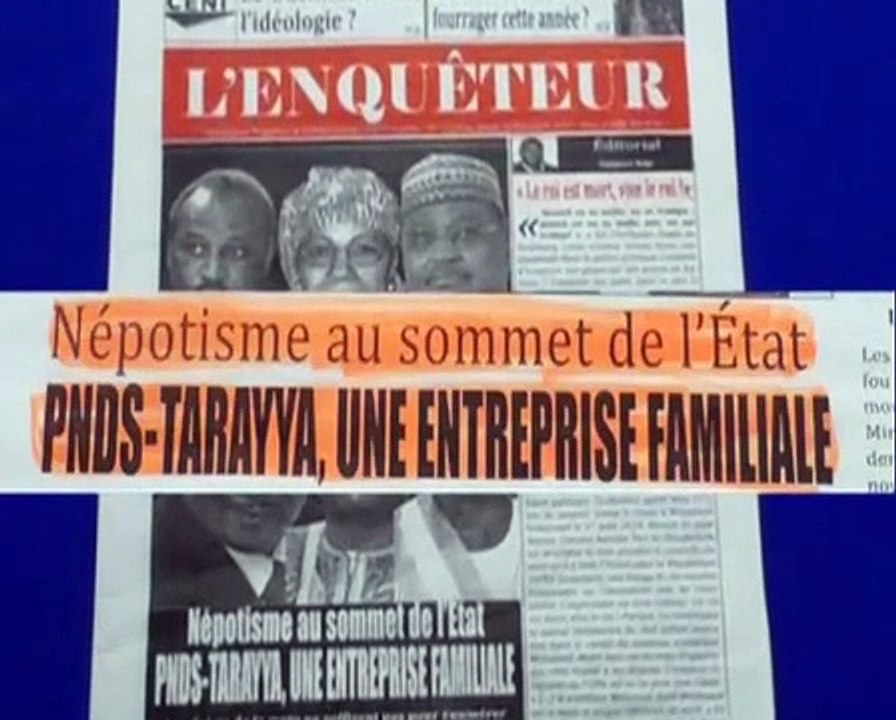 REVUE PRESSE ZARMA LABARI 29 NOVEMBRE 2019