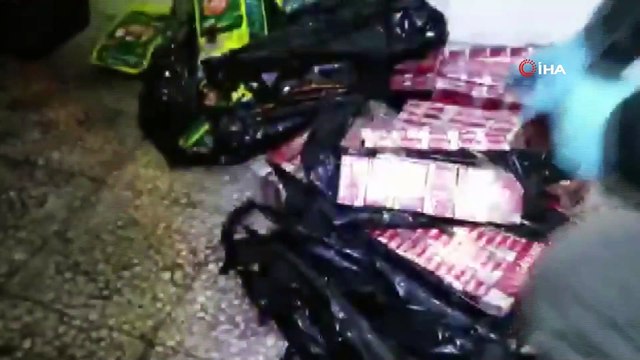 Depoya kaçak sigara operasyonu: 9 bin paket sigara ele geçirildi