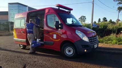 Queda de moto é registrada no Bairro 14 de Novembro, em Cascavel