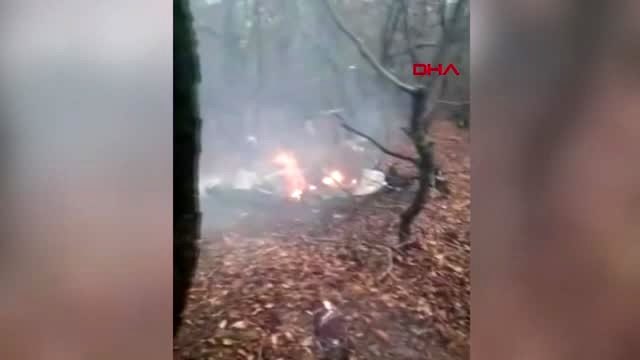 Rusya'da bir helikopter düştü, pilot hayatını kaybetti