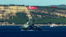 Çanakkale rus keşif gemisi 'ıvan khurs' akdeniz'e iniyor