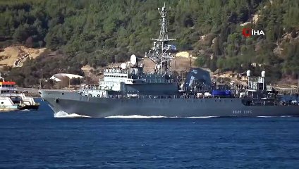 Rus keşif gemisi, Çanakkale Boğazı’ndan geçti