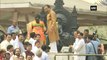 CM Uddhav Thackeray pays tribute to Chhatrapati Shivaji Maharaj in Mumbai