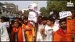 एबीवीपी के कार्यकर्ताओं ने तेलंगाना सरकार का पुतला फूंका