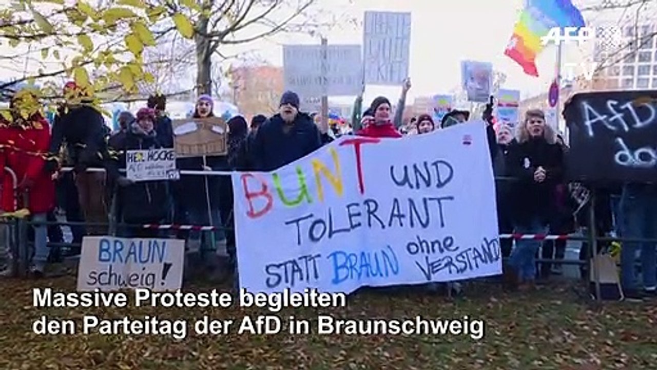 Proteste begleiten AfD-Parteitag in Braunschweig