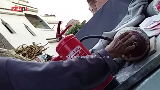 اليوم السابع داخل إحدى ورش تصنيع طفايات الحريق المغشوشة