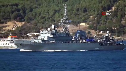 Rus Keşif Gemisi, Çanakkale Boğazı’ndan Akdeniz’e Doğru Yol Alıyor