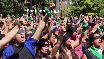 Féminicides: flash-mob face à la tour Eiffel et dans le monde
