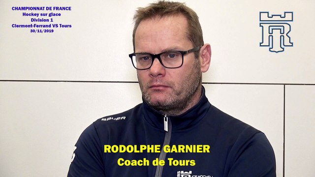 Hockey sur glace Interview de Rodolphe Garnier, Coach des Remparts de Tours, le 30/11/2019