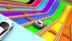Learn Colors with Street Vehicle and Flying Toy Car in Magic Slide Nursery Rhymes & Kids Songs  أطفال مضحك ضد شبح - جوني جوني أغاني الحضانة قافية وتعلم الألوان للأطفال