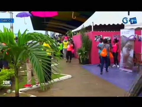 RTG / Mise en place du village rose pour la sensibilisation et le dépistage contre les cancers féminins des femmes participantes au marathon du Gabon