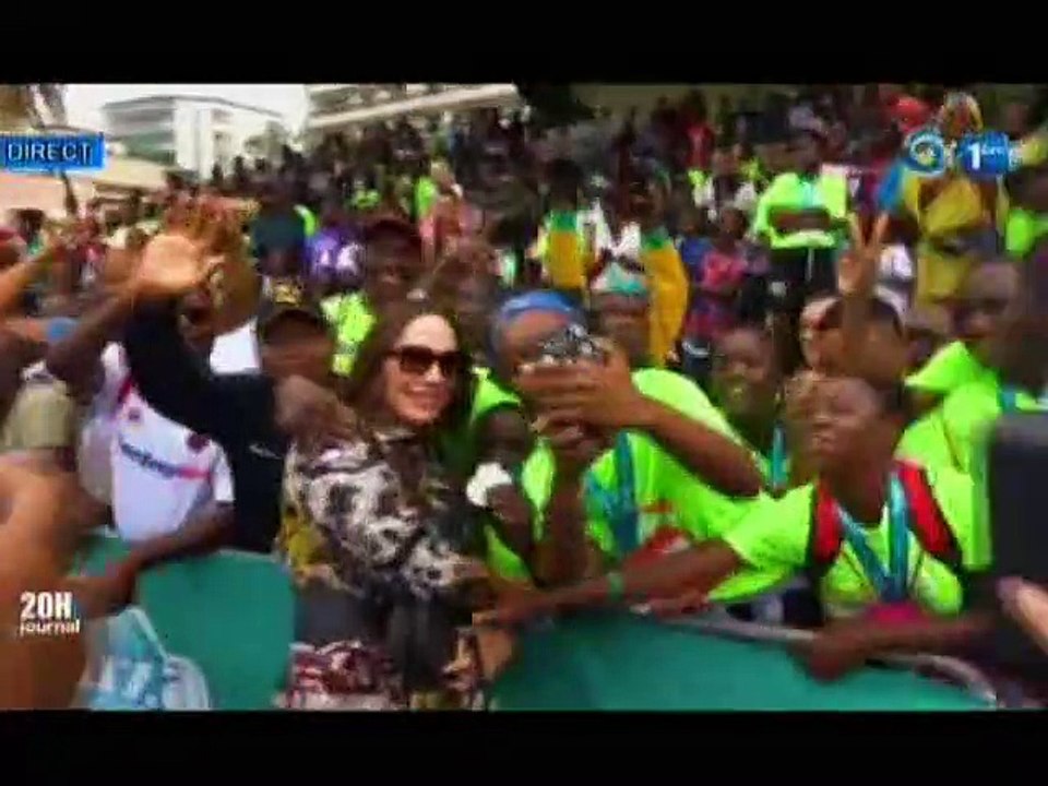 RTG / Présence du couple présidentiel au lancement de la 7ème édition du marathon du Gabon