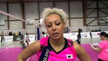 Sherilyn Bashorun après la victoire d'Istres Provence Volley face à Clamart