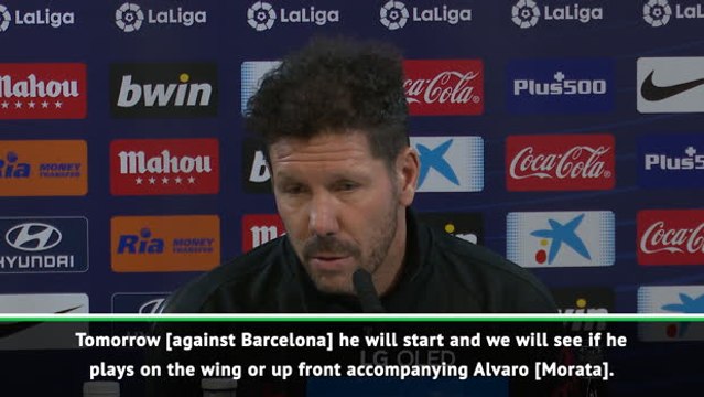 Joao Felix has improved and will start against Barcelona - Simeone