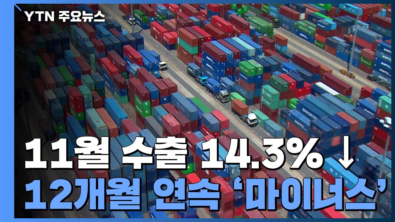 12개월 연속 수출 마이너스...'역성장' 우려 현실화 / YTN