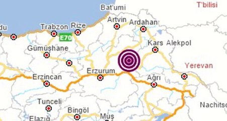 Kars'ın Sarıkamış ilçesinde aynı dakika içerisinde iki deprem oldu