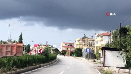 Alanya'da hortum böyle görüntülendi