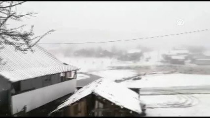 Sakarya ve Bolu'da yüksek kesimlere kar yağdı