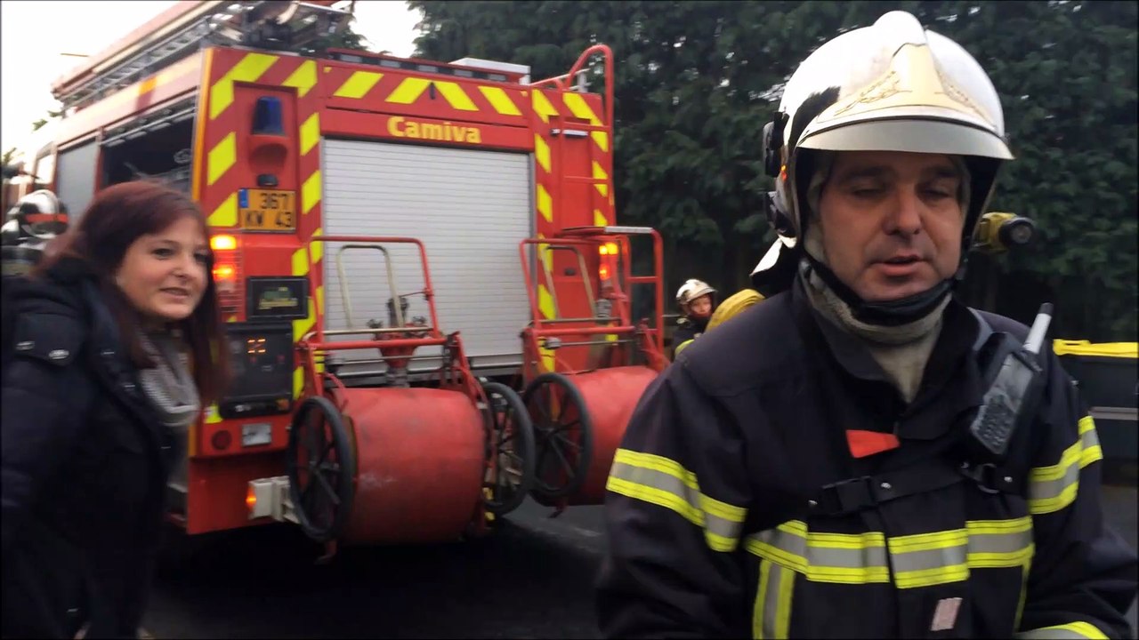Les pompiers en manoeuvre à Monistrol-sur-Loire