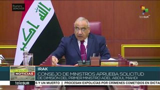 Consejo de Ministros de Irak aprueba renuncia del primer ministro