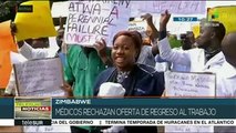 Zimbabue: médicos despedidos rechazan oferta de regreso laboral