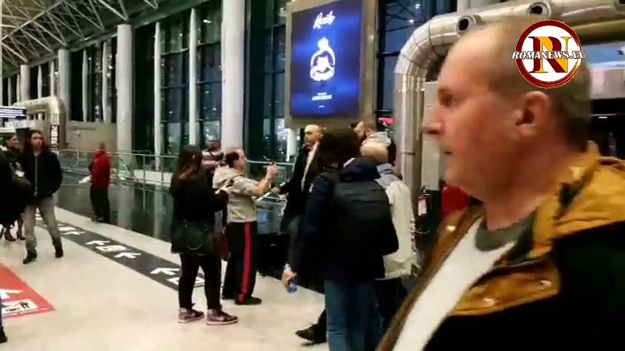 Fiumicino, la Roma in partenza per Verona (1/12/2019)