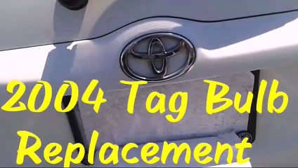 2004 Highlander License Plate Bulb Replacement