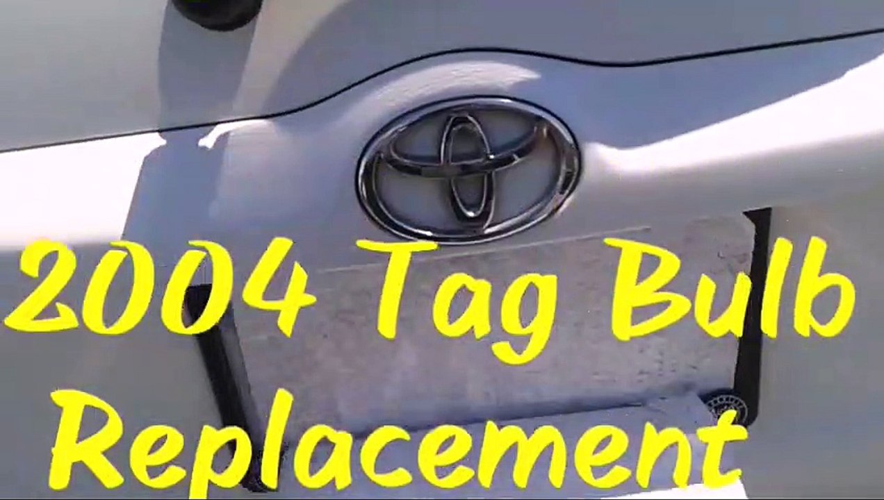 2004 Highlander License Plate Bulb Replacement