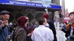 Climate activists Extinction Rebellion pull oxygen bar stunt outside 'polluted' Tottenham Court Road station in central London