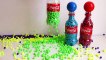 Aprende los colores con botellas de Coca Cola Sorpresas Bolas y perlas, Pj Masks Juguetes sorpresa