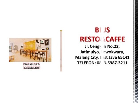 BIUS CAFE Cafe BIUS jl Cengkeh No22 Kota Malang Fast Respon Bpk Viktor 081217224611 instagram cafebius