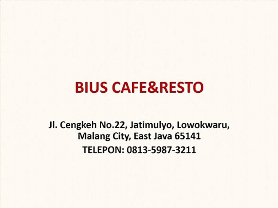 BIUS CAFE 11 Cafe BIUS jl Cengkeh No22 Kota Malang Fast Respon Bpk Viktor 081217224611 instagram cafebius