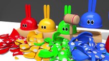 Aprenda los colores Bunny Mold and Blender Toy Animals Finger Canción familiar para niños Niños