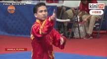 Aksi atlet wushu raih emas pertama Malaysia di sukan SEA