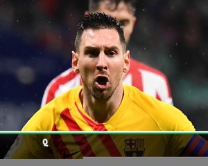 15e j. - Simeone félicite Messi et Suarez pour le but barcelonais