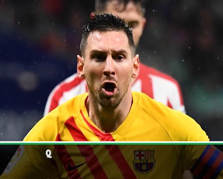 15e j. - Simeone félicite Messi et Suarez pour le but barcelonais